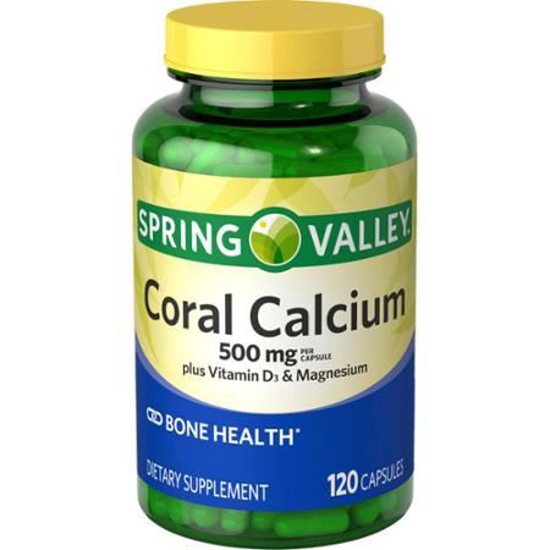 Picture of Spring Valley Coral Calcium Plus Vitamin D3 Magnesium 500 Mg 120 Capsules