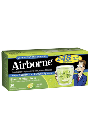 Picture of Airborne Effervescent Adult Formula 36 Tablets Lemon Lime Bonus Size