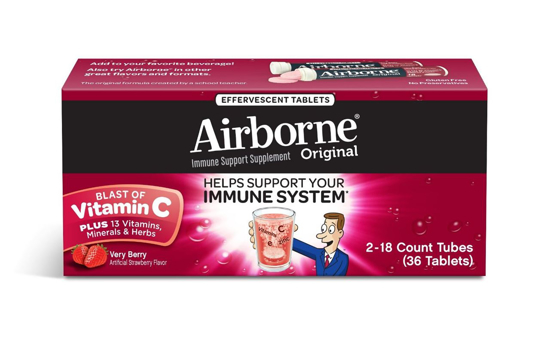 Picture of Airborne Effervescent Health Formula Very Berry - 2/18 Tablet Tubes