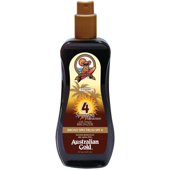 Picture of Australian Gold SPF 4 Spray Gel with Bronzer, 8 Ounce