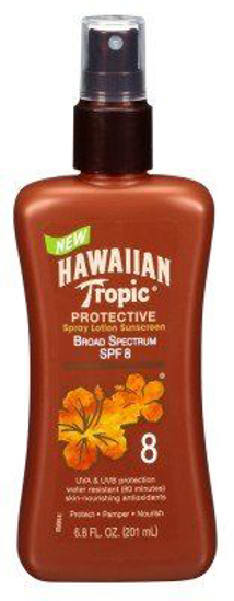 Picture of Hawaiian Tropic Protective Tanning Pump Lotion, SPF 8, 6.8 fl oz