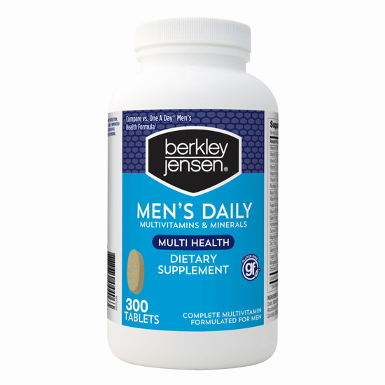 Picture of Berkley Jensen Men's Daily Multivitamins and mine Supplement Tablets  300 Count