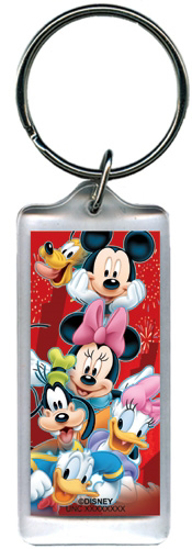 Picture of Disney Heroes Mickey Minnie Pluto Goofy Donald Daisy Lucite Keychain