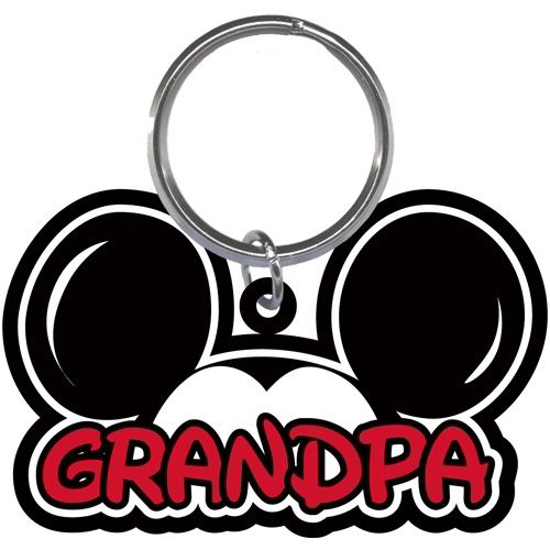 Picture of Disney Grandpa Fan Mickey Mouse Ears Lasercut Laser Keychain Keyring