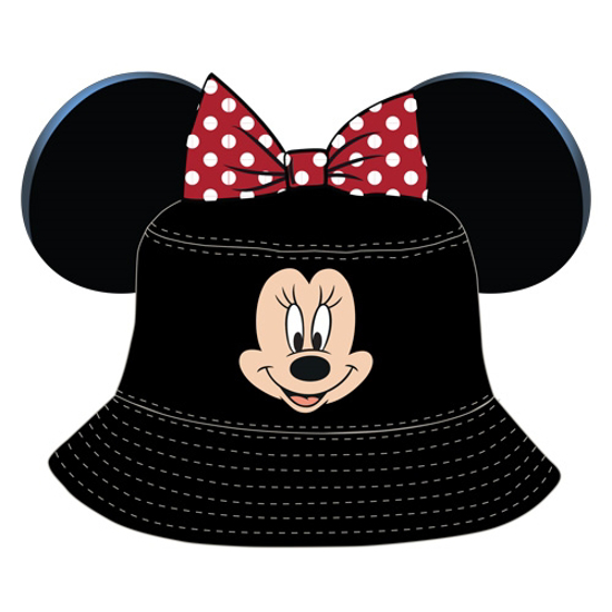Picture of Disney Toddler Minnie Bucket Hat Black and red hat