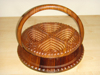 Picture of Angel Handcraft Rose Wood Collapsible fruit  Baskets 10" 4 Compartments