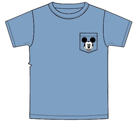 Picture of Disney Mens Pocket Mickey Head  Blue  T-Shirt