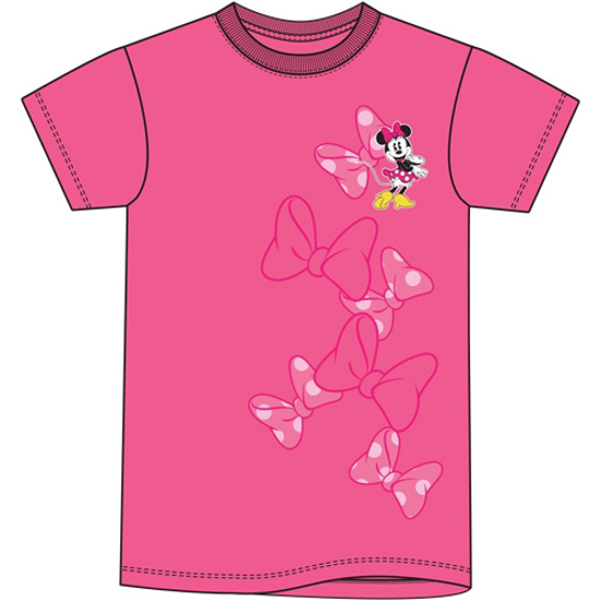 Picture of Disney Adult Women's T Shirt Embroidered Bows For Minnie Pink T-Shirt