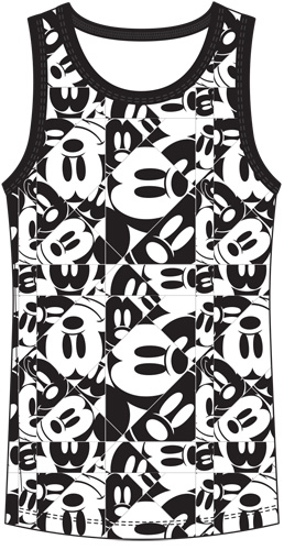 Picture of Disney Boys Tank Mickey Mouse Repeat All Over Black White