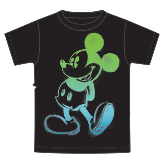 Picture of Disney Youth T-Shirt Painted Mickey Black