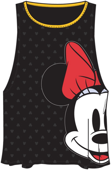 Picture of Disney Junior Minnie Mouse Wink Tank Black Yellow