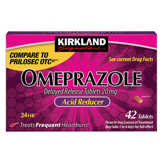 Picture of Kirkland Signature Omeprazole 20 mg 42 Tablets
