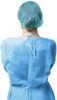 Isolation Gown Poly Coated Elastic Cuffs Clothing Fluid Resistant Impervious Medical Grade Level 2