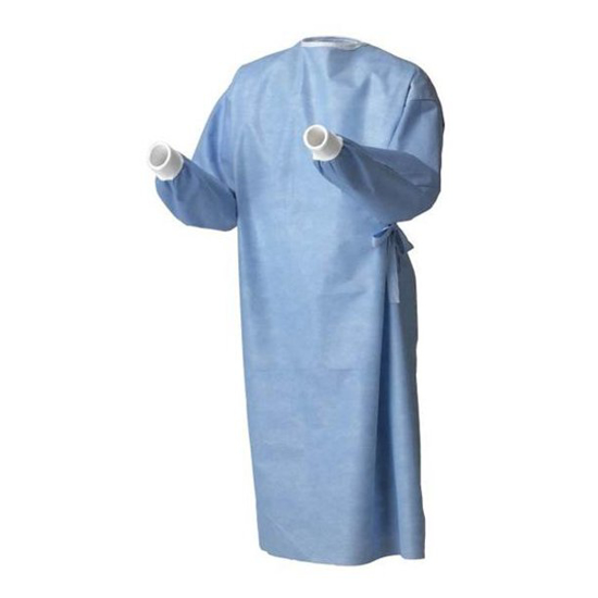 Evolution 4 Non Reinforced Surgical Gown with Set-In Sleeves Blue X-Large