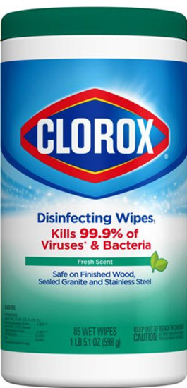 Picture of Clorox Disinfecting Wipes, Bleach Free Cleaning Wipes - Fresh Scent 85 count