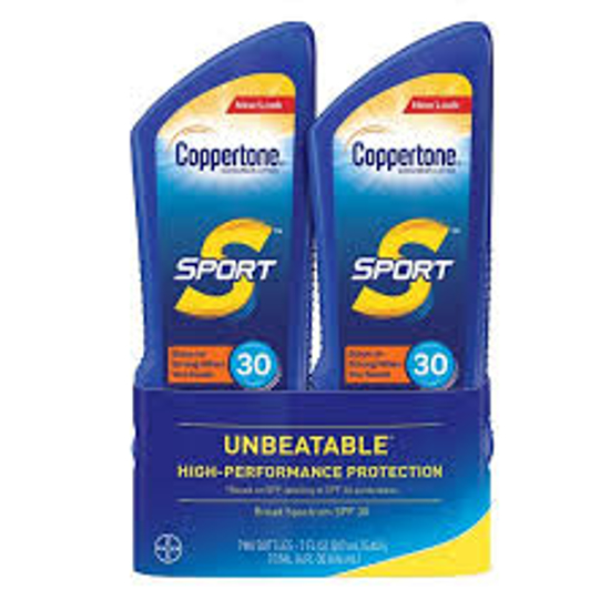 Coppertone Sport Sunscreen SPF 30 Lotion, 2 pk./8 fl. oz.