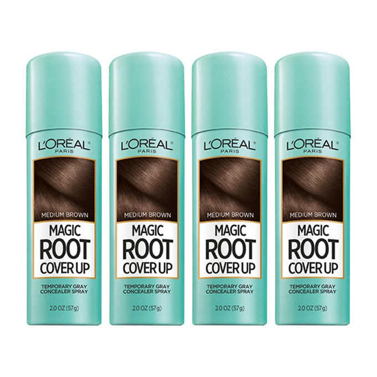 L'OREAL PARiS Magic Root Cover Up Temporary Gray Concealer Spray 2.0 oz  4-pack