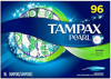 Tampax Pearl Super Unscented Tampons 96 ct