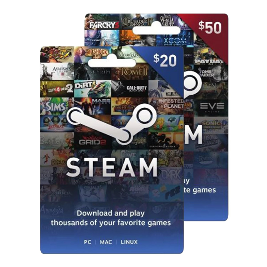 Steam Gift Card Various Amounts
