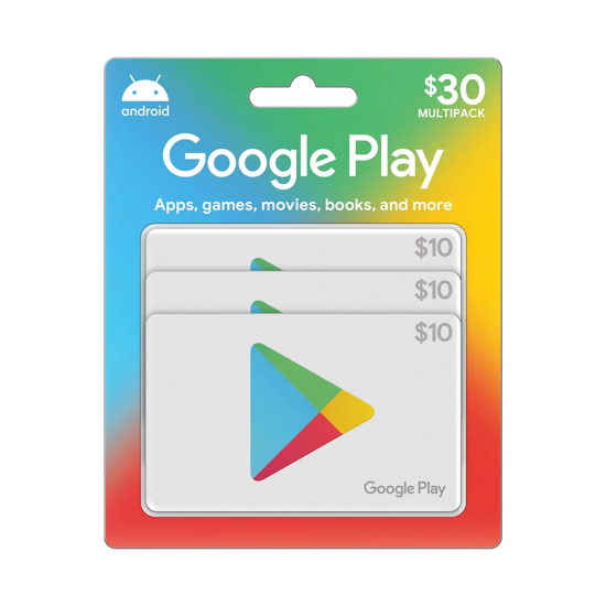 Google Play Gift Cards 3 x $10
