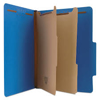 Universal Pressboard Classification Folders Six Section Letter Cobalt Blue 10 ct
