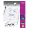 Avery Top Load Sheet Protector Economy Gauge Letter Clear 100 Box
