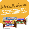 Snickers, Twix, Milky Way & 3 Musketeers Assorted Candy Bars 30 ct