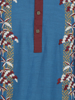 Picture of Blue Printed and Embroidered Cotton Slim Fit Panjabi