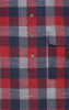 Picture of Red Check Mixed Cotton Slim Fit Panjabi