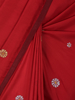Picture of Red Nakshi Kantha Embroidered Silk Saree