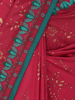 Picture of Red Nakshi Kantha Printed Silk Saree