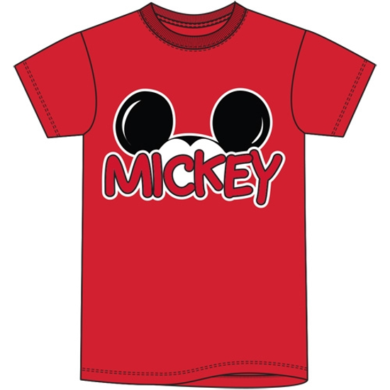 Picture of Adult Mens Tee Shirt Mickey Family Fan Red