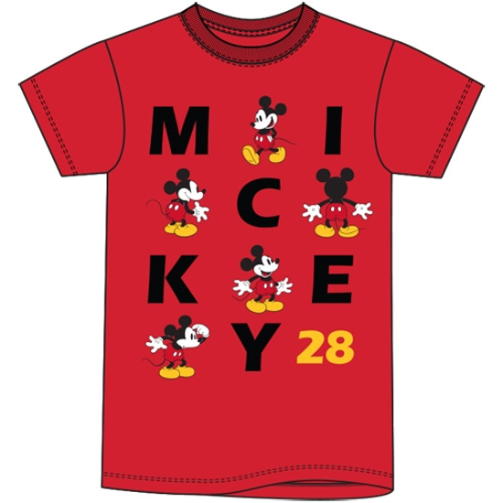 Picture of Adult Unisex Tee Big Mickey Name Red