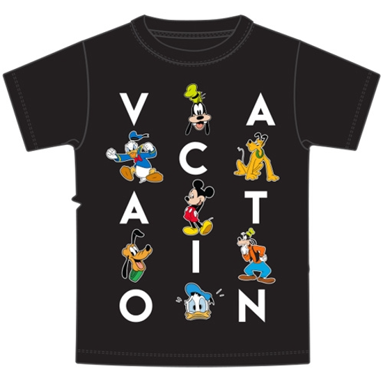 Picture of Adult Vacation Fun Goofy Donald Pluto Mickey Tee Black