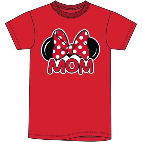 Picture of Adult Womens Tee Shirt Mom Fan Red