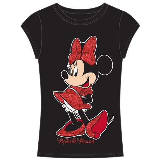 Picture of Youth Girls Fashion Top Minnie Mouse Pointed Foot Black