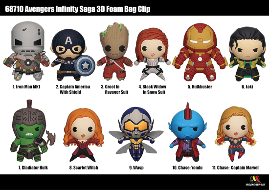 Picture of Marvel Avengers Infinity Saga - 3D Foam Bag Clip in Blind Bag