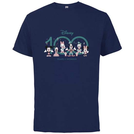 Picture of Disney 100 Years of Wonder Short Sleeve Shirt Navy Adults