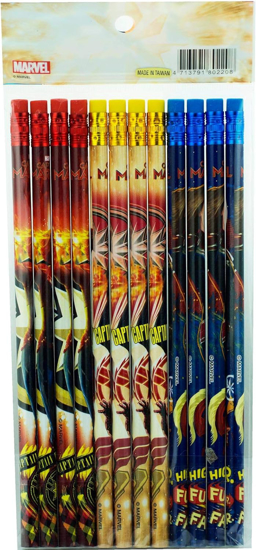 Picture of Marvel Captain 12 Pencils Pack Wooden