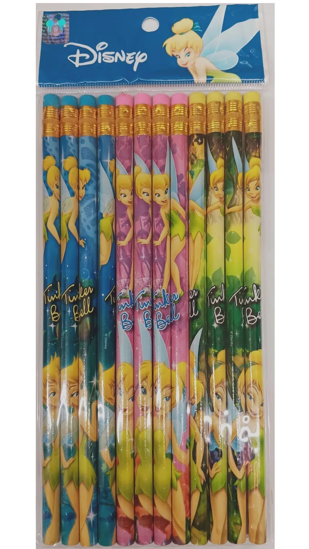 Picture of Disney Tinkerbell Fairy Tales Character 12 Wood Pencils Pack