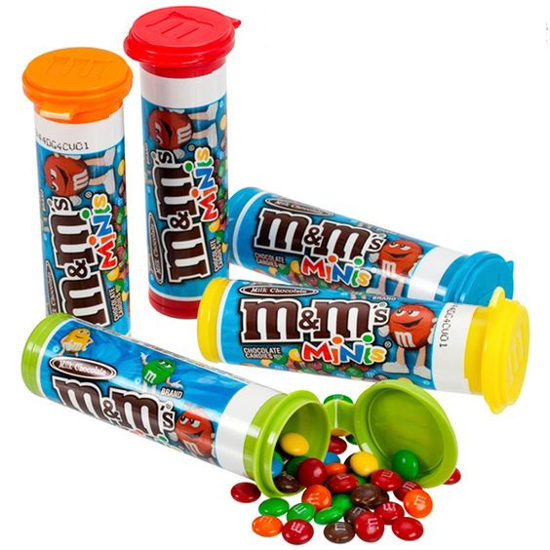 Picture of M&M's Milk Chocolate Minis Candy, 1.08-Ounce Tube