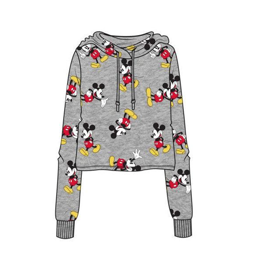 Picture of Disney Mickey Mouse Around Me Cropped Junior Pullover Hoodie Large