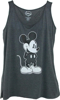 Picture of Disney Mickey Mouse Womens Plus Size Sleeveless Tank Top Charcoal 2XL