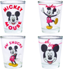 Picture of Disney Mickey Mouse Classic Text 4 Pack Mini Shot Glass Set 1.5 Ounces