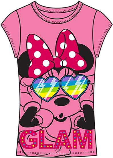 Picture of Disney Minnie Mouse Miss Glam Youth Girls Fashion Top Shocking Pink XS