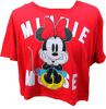 Picture of Disney Junior Minnie Mouse Sitting Crop Top Shirts for Girls Red Medium