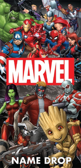 Picture of Marvel Universel Beach Towel Namedrop Required
