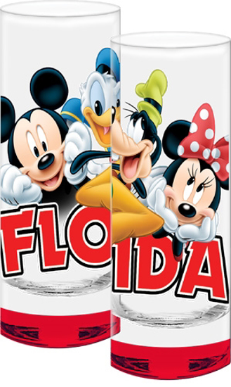 Picture of Disney Mickey Fab 5 Florida Namedrop Collection Shot Glass Red Bottom
