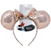 Picture of Disney Minnie Mouse Sequin Rose Gold Mouse Ears Bow Headband