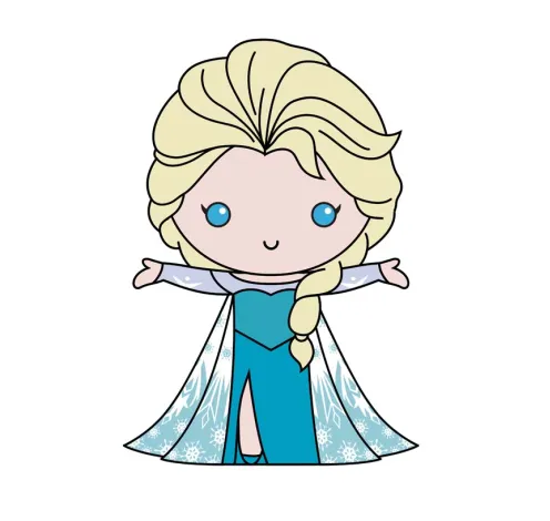 Picture of Disney Princess Elsa in Blue Dress 3D Foam Magnet Frozen 2